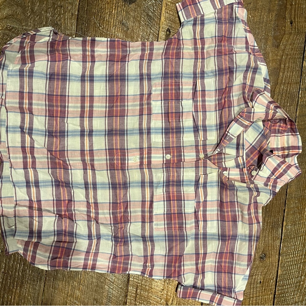 Plaid Jcrew Shirt in Red and Purple XS